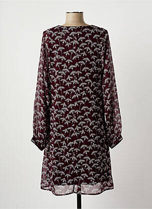 Rochie midi imprimeu fantezie mâneci lungi violet LA FEE MARABOUTEE femeie