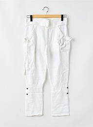 Pantalon 7/8 închidere cu fermoar sub clapetă cu nasturi mărime normală alb KILLAH femme