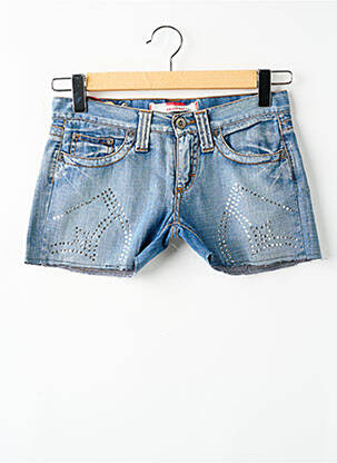 Șort țesătură denim talie joasă albastru BRAY STEVE ALAN femeie