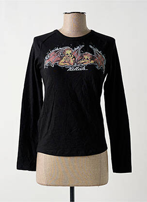 Tricou mâneci lungi mâneci lungi negru KILLAH femeie