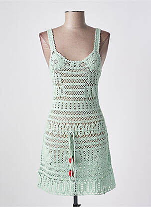 Rochie midi guler rotund bretele subțiri verde KILLAH femeie