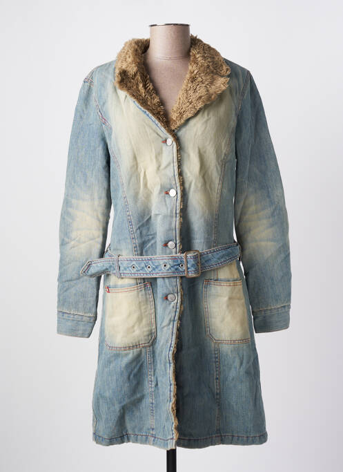 Palton lung albastru MISS SIXTY femeie