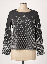 Top țesătură jersey mâneci lungi negru LA FEE MARABOUTEE femeie