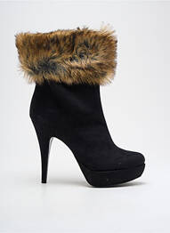 Botine/ghete vârf rotund toc înalt de 10cm și mai mult negru NC1990 femme