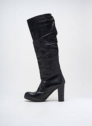 Cizme material neted toc de 7 la 9 cm negru KEEP femeie