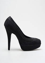 Pantofi cu toc țesătură satinată toc înalt de 10cm și mai mult negru NC1990 femme
