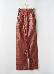 Pantalon drept închidere cu fermoar sub clapetă cu cârlig talie înaltă maro HOUSE OF CB LONDON femeie