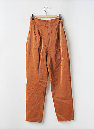 Pantalon drept croială morcov talie înaltă maro MAJORELLE femeie