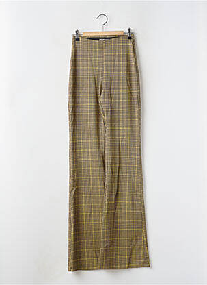 Pantalon evazat elasticitate talie înaltă galben PULL & BEAR femeie