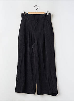 Pantalon larg croială fluidă talie înaltă negru BIZZBEE femeie