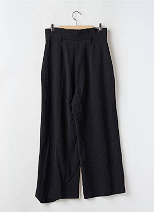 Pantalon larg croială fluidă talie înaltă negru BIZZBEE femeie