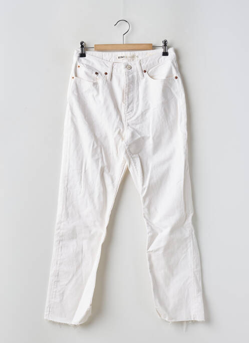 Blugi cu croială dreaptă alb REIKO femeie