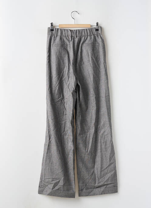 Pantalon larg gri LILY SILK femeie