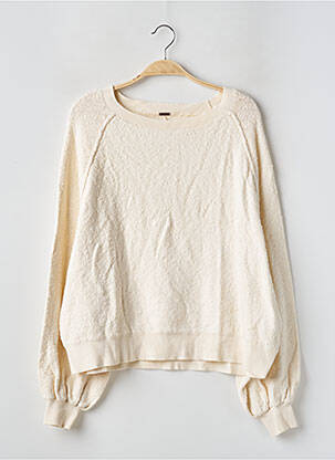 Pulover bej FREE PEOPLE femeie