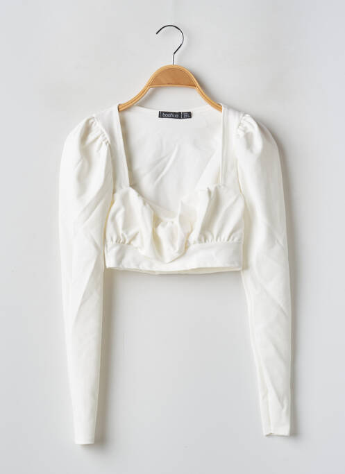 Top alb BOOHOO femeie