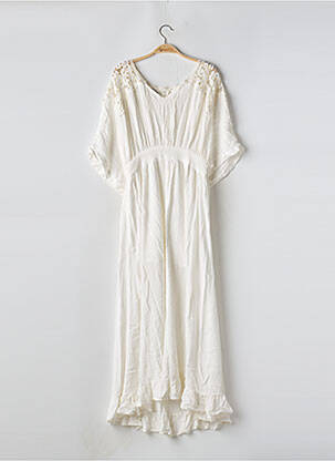 Rochie lungă croială evazată mâneci 3/4 bej MOLLY BRACKEN femeie