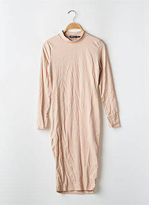 Rochie midi mâneci lungi mâneci lungi bej BOOHOO femeie