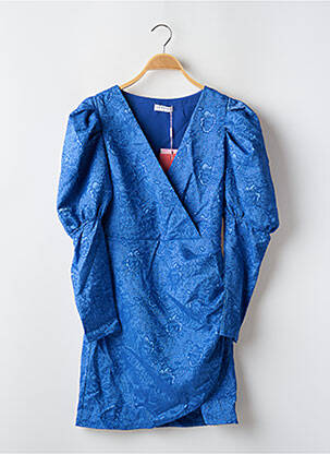 Rochie scurtă mâneci lungi mâneci lungi albastru LOAVIES femeie