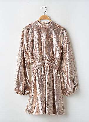 Rochie scurtă croială evazată mâneci lungi roz BOOHOO femeie