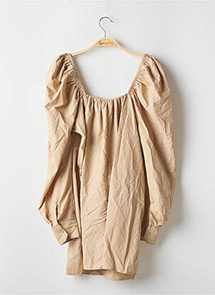 Rochie scurtă mâneci lungi mâneci lungi bej ASOS femeie