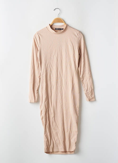 Rochie midi bej BOOHOO femeie