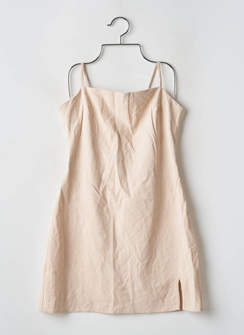 Rochie scurtă croială cambrată bretele subțiri bej NASTY GAL femme