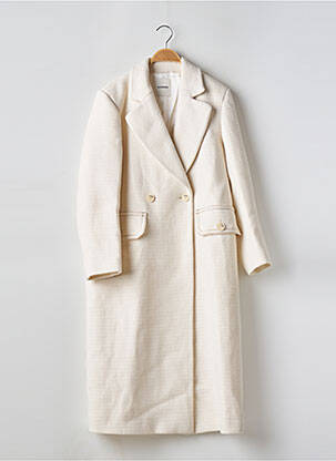 Palton lung bej SANDRO femeie