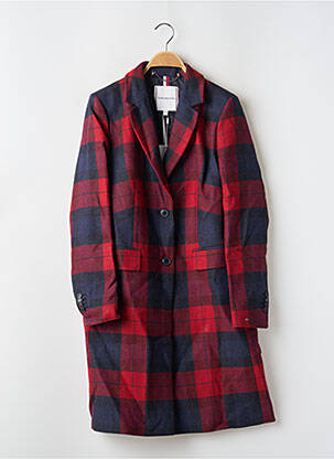 Palton lung roșu TOMMY HILFIGER femeie