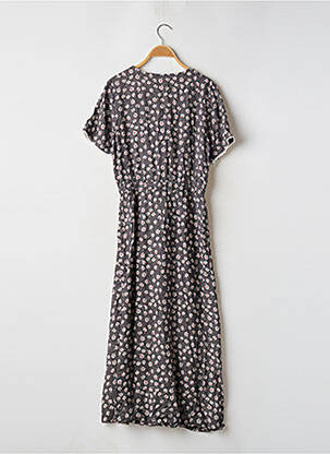 Rochie lungă țesătură poplin mâneci scurte negru KARL MARC JOHN femeie