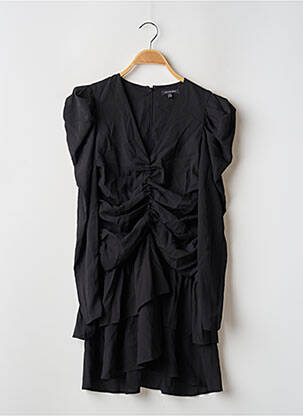 Rochie scurtă închidere cu fermoar la spate mâneci lungi negru WHO WHAT WEAR femeie