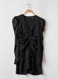 Rochie scurtă închidere cu fermoar la spate mâneci lungi negru WHO WHAT WEAR femeie