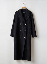 Palton lung croială dreaptă fără glugă negru THE KOOPLES femme