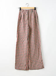 Pantalon larg țesătură poplin talie înaltă roșu BOOHOO femme