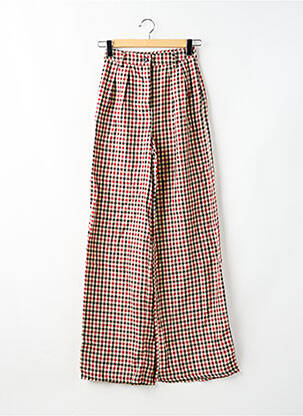 Pantalon larg roșu BOOHOO femeie