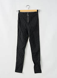 Pantalon slim talie elastică talie înaltă negru JENNYFER femeie