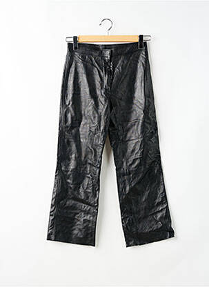 Pantalon drept talie cu cleme talie înaltă negru SANDRO femeie