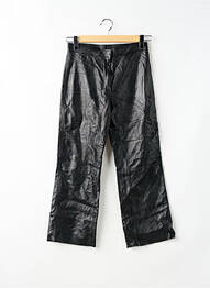 Pantalon drept talie cu cleme talie înaltă negru SANDRO femme