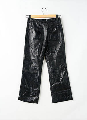 Pantalon drept talie cu cleme talie înaltă negru SANDRO femeie