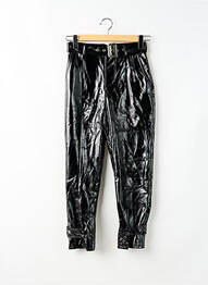 Pantalon drept talie cu cleme talie înaltă negru LIU JO femme