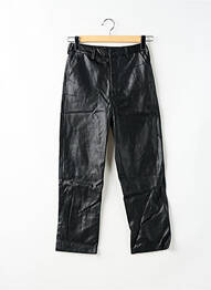 Pantalon drept talie cu cleme talie înaltă negru REIKO femeie