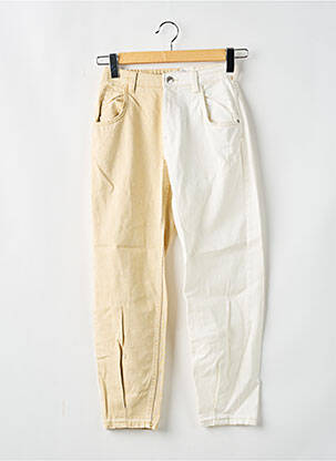 Blugi croială Mom bej BERSHKA femeie