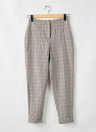 Pantalon drept talie înaltă talie înaltă bej BOOHOO femme