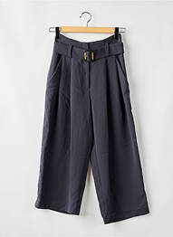 Pantalon larg țesătură crep talie înaltă verde MANGO femme