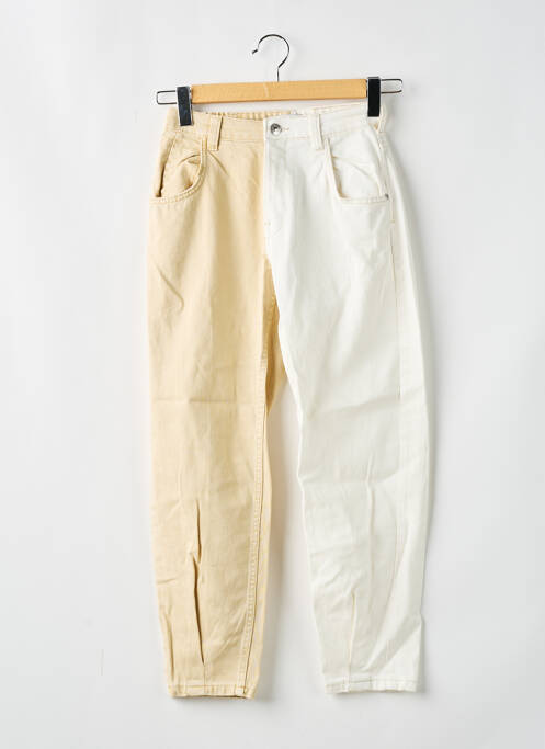 Blugi croială Mom bej BERSHKA femeie