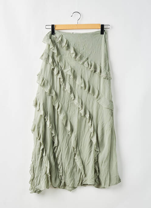 Fustă lungă verde ZARA femeie