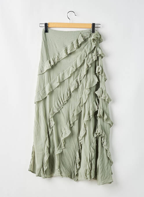 Fustă lungă verde ZARA femeie