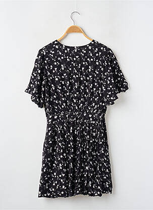 Rochie scurtă croială evazată mâneci scurte negru IDANO femeie