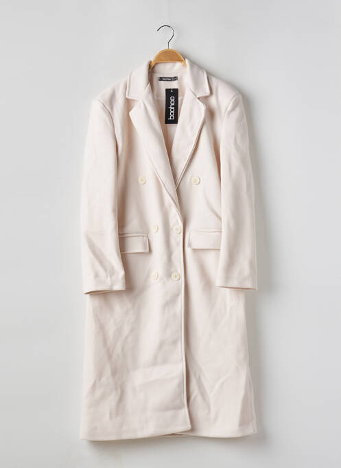 Palton lung alb BOOHOO femeie