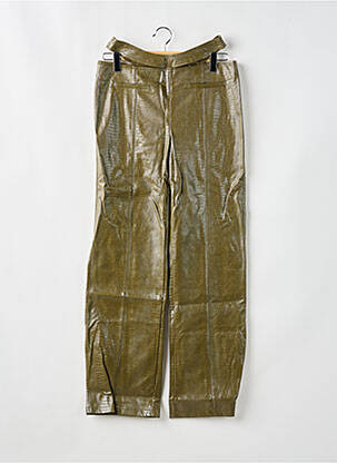 Pantalon larg talie înaltă talie înaltă verde BOOHOO femeie