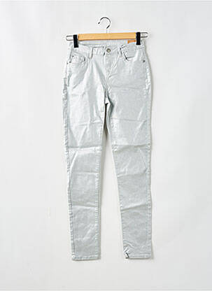 Pantalon slim argintiu PROMOD femeie